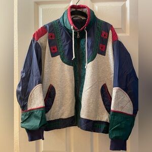 Retro nylon windbreaker jacket